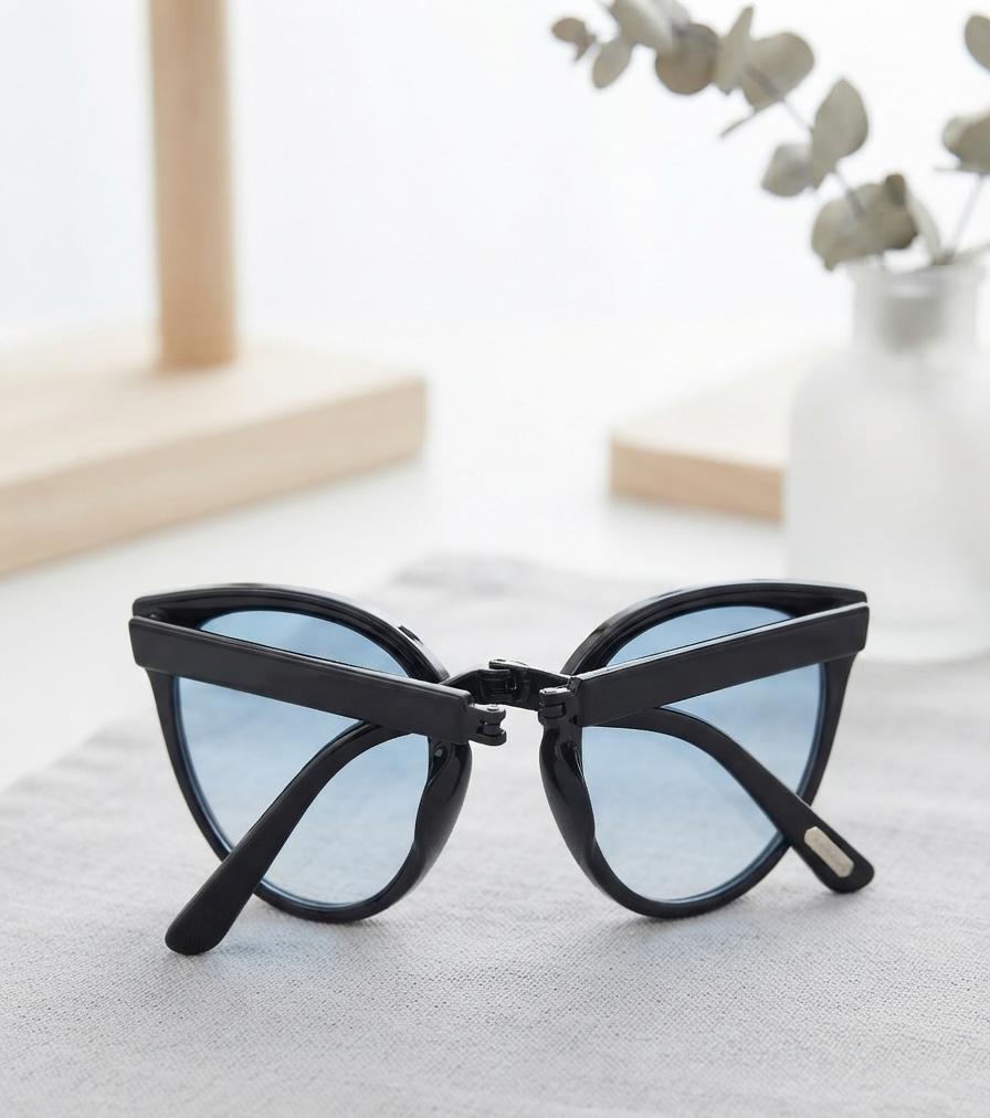 Lentes de sol plegables en color negro