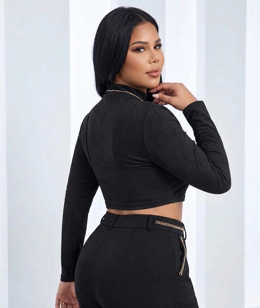 Crop top de malla